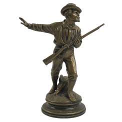 Bronze figurine "Shooter" E.Guillemin. France, 19th century Bronze figurine "Shooter" E.Guillemin. France, 19th century