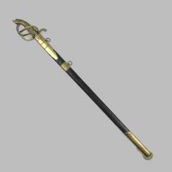Russian naval officer model 1855/1914 Golden weapon "For Bravery" Russian naval officer model 1855/1914 Golden weapon "For Bravery"