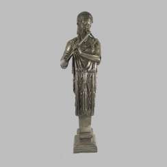 Bronze "Playing the flute". 19th century copy of a Roman (Greek) marble statue Bronze "Playing the flute". 19th century copy of a Roman (Greek) marble statue