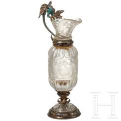 Miniature helmet jug made of rock crystal, circle of the Miseroni workshop in Prague, 1st half of the 17th century Miniature helmet jug made of rock crystal, circle of the Miseroni workshop in Prague, 1st half of the 17th century