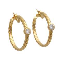 Plug-in earrings with 1 diamond of 0.3 ct Plug-in earrings with 1 diamond of 0.3 ct