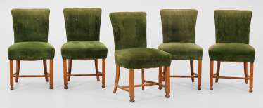 Five Art Deco Dining Room Chairs Five Art Deco Dining Room Chairs