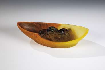 Rare and important bowl with stag beetles Rare and important bowl with stag beetles