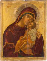 VERY FINE ICON OF THE MOTHER OF GOD ELEUSA (GLYKOPHILOUSA) VERY FINE ICON OF THE MOTHER OF GOD ELEUSA (GLYKOPHILOUSA)