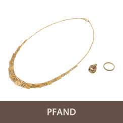 PLANE AUCTION - 1 necklace, 1 ring, 1 pendant with brilliant PLANE AUCTION - 1 necklace, 1 ring, 1 pendant with brilliant