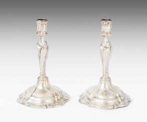 1 Pair Of Candlesticks, Augsburg 1 Pair Of Candlesticks, Augsburg