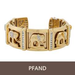 PFANDAUKTION - Armband with princess diamonds 3.65 ct, PFANDAUKTION - Armband with princess diamonds 3.65 ct,