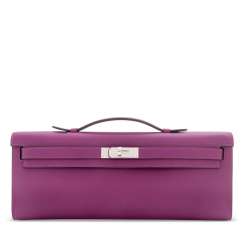 A CUSTOM ANÉMONE SWIFT LEATHER KELLY CUT WITH PALLADIUM HARDWARE A CUSTOM ANÉMONE SWIFT LEATHER KELLY CUT WITH PALLADIUM HARDWARE