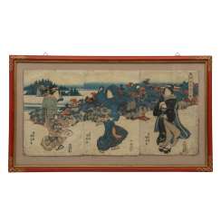 Farbholzschnitt. JAPAN, Meiji-Zeit (1868-1912). Farbholzschnitt. JAPAN, Meiji-Zeit (1868-1912).
