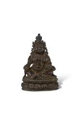 A BRONZE FIGURE OF JAMBHALA A BRONZE FIGURE OF JAMBHALA