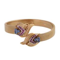 SHILLING bangle with sapphires and rubies, SHILLING bangle with sapphires and rubies,