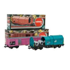 MÄRKLIN 2 часть извитых канальцев SBB грузовых вагонов, колея 1 MÄRKLIN 2 часть извитых канальцев SBB грузовых вагонов, колея 1