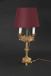 Table lamp with neo-bronze candlestick as a lamp base Table lamp with neo-bronze candlestick as a lamp base
