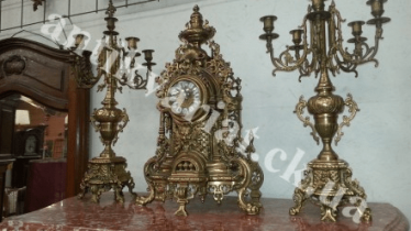 Fireplace set with candelabrum , Fireplace set with candelabrum ,