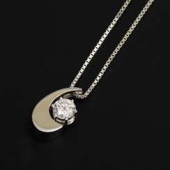 Pendant with a brilliant solitaire on a chain Pendant with a brilliant solitaire on a chain