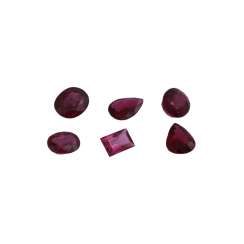 Konvolut 6 Rubine ca. 9,2 ct, Konvolut 6 Rubine ca. 9,2 ct,