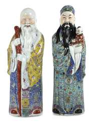 Two 'Famille rose'porcelain figures Two 'Famille rose'porcelain figures