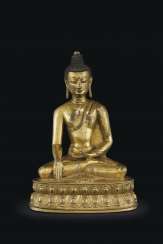 A GILT BRONZE FIGURE OF BUDDHA VAJRASANA A GILT BRONZE FIGURE OF BUDDHA VAJRASANA