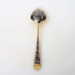FEODOR BUSHKOVSKI Russian serving spoons, vintage Siam sterling silver, the beginning of the 19th. Century FEODOR BUSHKOVSKI Russian serving spoons, vintage Siam sterling silver, the beginning of the 19th. Century