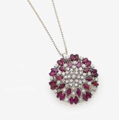 Pendant with diamonds and rubies Pendant with diamonds and rubies