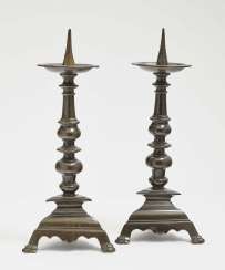 A Pair Of Candlesticks, Italy, 17. Century A Pair Of Candlesticks, Italy, 17. Century