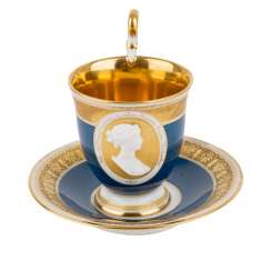 KPM portrait Cup with saucer 'königin Luise', after 1913. KPM portrait Cup with saucer 'königin Luise', after 1913.