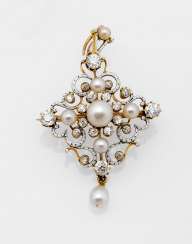 Pearl And Diamond Pendant Pearl And Diamond Pendant