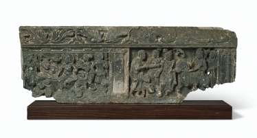 A GREEN SCHIST RELIEF WITH THE FOUR ENCOUNTERS AND THE GREAT... A GREEN SCHIST RELIEF WITH THE FOUR ENCOUNTERS AND THE GREAT...