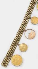 Gold coin bracelet from the 1970s Gold coin bracelet from the 1970s