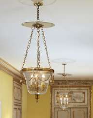 A PAIR OF FRENCH ORMOLU HALL LANTERNS A PAIR OF FRENCH ORMOLU HALL LANTERNS