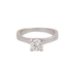 Ring mit Brillant ca. 0,8 ct, Ring mit Brillant ca. 0,8 ct,