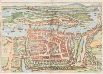KONVOLUT AUS VIER ANSICHTEN ZU STETTIN UND POMMERN KONVOLUT AUS VIER ANSICHTEN ZU STETTIN UND POMMERN
