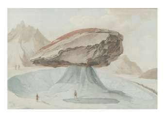 The Big Stone on the Glacier of Vorderaar. Canton of Berne Province of Oberhasli The Big Stone on the Glacier of Vorderaar. Canton of Berne Province of Oberhasli