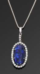 Rare natural brilliant black opal-pendant Rare natural brilliant black opal-pendant
