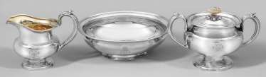 Biedermeier sugar bowl and creamer Biedermeier sugar bowl and creamer