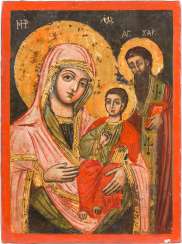 SMALL ICON OF MOTHER OF GOD HODEGETRIA WITH THE HOLY CHARALAMPIOS SMALL ICON OF MOTHER OF GOD HODEGETRIA WITH THE HOLY CHARALAMPIOS
