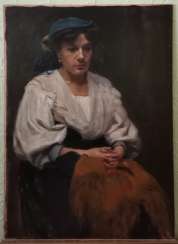 Antique Russian painting social realism around 1906 Antique Russian painting social realism around 1906