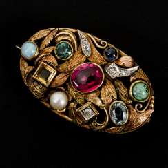 "Vegetable" brooch with different stones "Vegetable" brooch with different stones