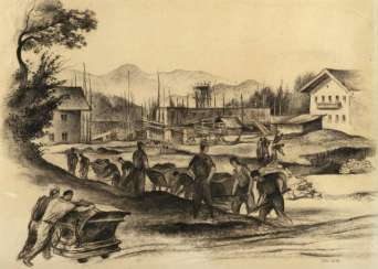 Строительство казармы в Зальцбург-стеклянный ручей, 1938 - 1940 Строительство казармы в Зальцбург-стеклянный ручей, 1938 - 1940