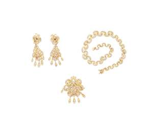 DEMI-PARURE MIT EDELSTEINBESATZ DEMI-PARURE MIT EDELSTEINBESATZ