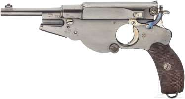 Bergmann model 1896 no. 3, in cassette Bergmann model 1896 no. 3, in cassette