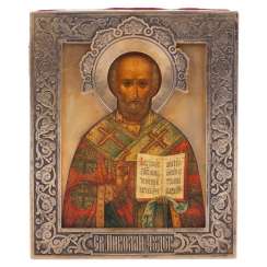 An icon in the art Nouveau style St. Nicholas An icon in the art Nouveau style St. Nicholas