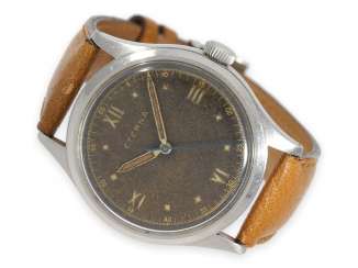 Watch: very rare oversize Eterna with center seconds and "Tropical Dial", 1940s Watch: very rare oversize Eterna with center seconds and "Tropical Dial", 1940s