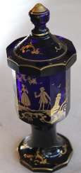 Pair of glasses with lids. Bohemia Pair of glasses with lids. Bohemia
