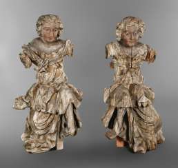 Pair of life-size Baroque statues Pair of life-size Baroque statues
