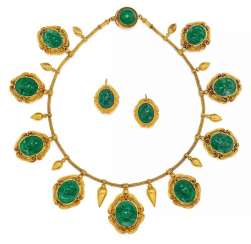 Demi-Parure с Малахит драгоценных камней Demi-Parure с Малахит драгоценных камней