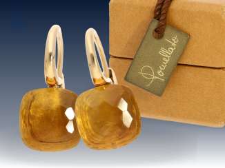 Ohrringe: elegante und hochwertige Citrin-Ohrringe, Markenschmuck von Pomellato Ohrringe: elegante und hochwertige Citrin-Ohrringe, Markenschmuck von Pomellato