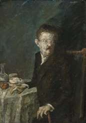 Man in a suit is on the table. 1914 Man in a suit is on the table. 1914