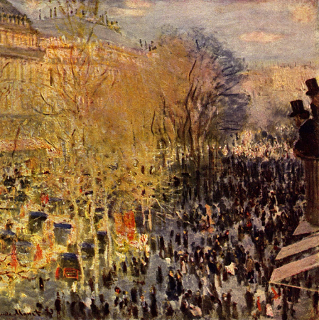 Клод Моне. Картина «Бульвар Капуцинок в Париже», 1873