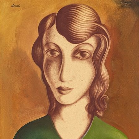 Heinrich Hoerle. Head of a girl (Trude-Alex), circa 1926